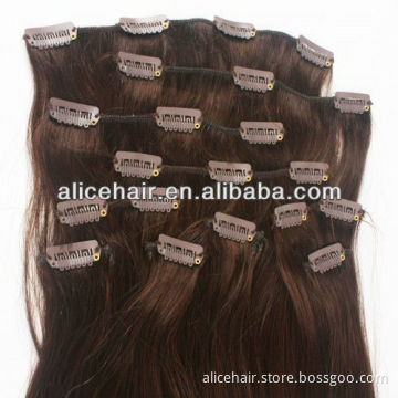 Wholesale brazilian remy 160g clip in hair extension